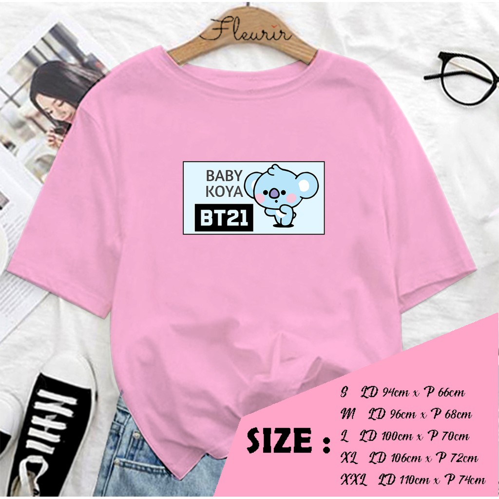 FLEURIR - KAOS BABY KOYA  WANITA DEWASA LENGAN PENDEK TUMBLR TEE UNISEX