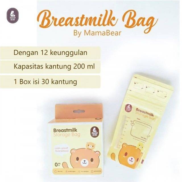 JUAL SATUAN MAMABEAR KANTONG PLASTIK ASI 200ML