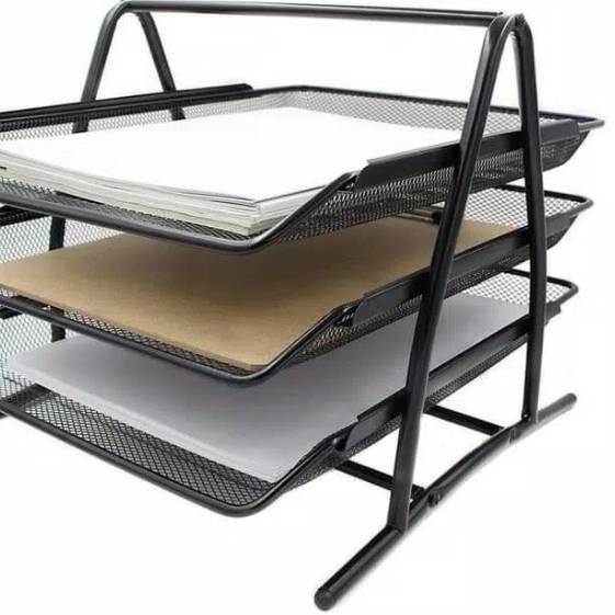 

Big Sale Rak Dokumen Kertas Elevated Letter Tray 3 Susun Besi