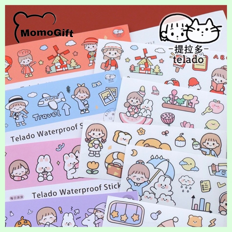 

Telado Waterproof Stiker/Sticker Aesthetic Dekorasi Buku Diary Lucu STIKER TUMBLR 1 Set TLD06
