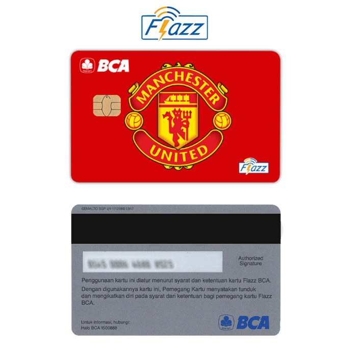 Manchester United Logo Kartu E-Money Flazz BCA Gen 2 NFC Custom Card