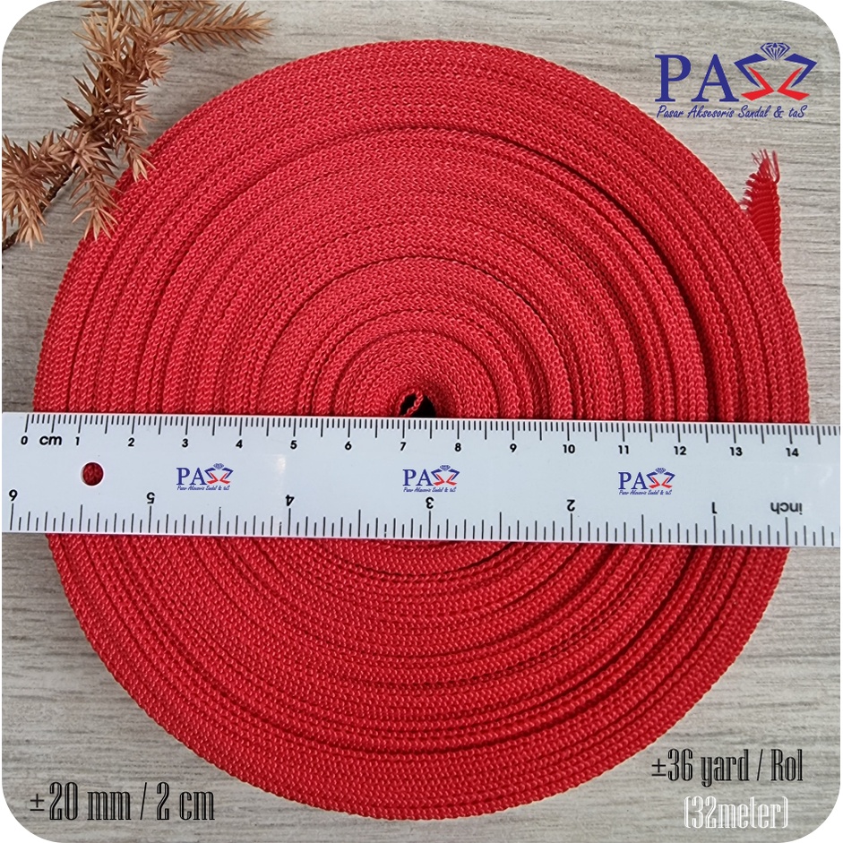 Tali Webbing Pelipit / Bisban / PCR 2 cm  36 Yard/rol