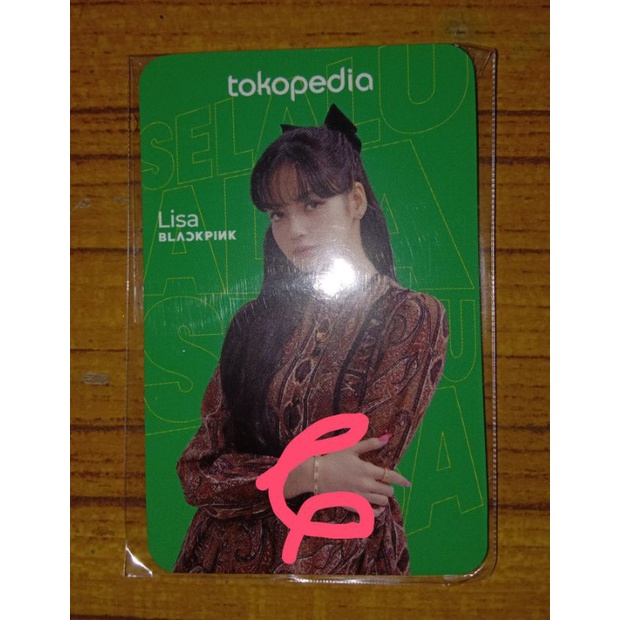 photocard Lisa Blackpink x toko hijau limited editions