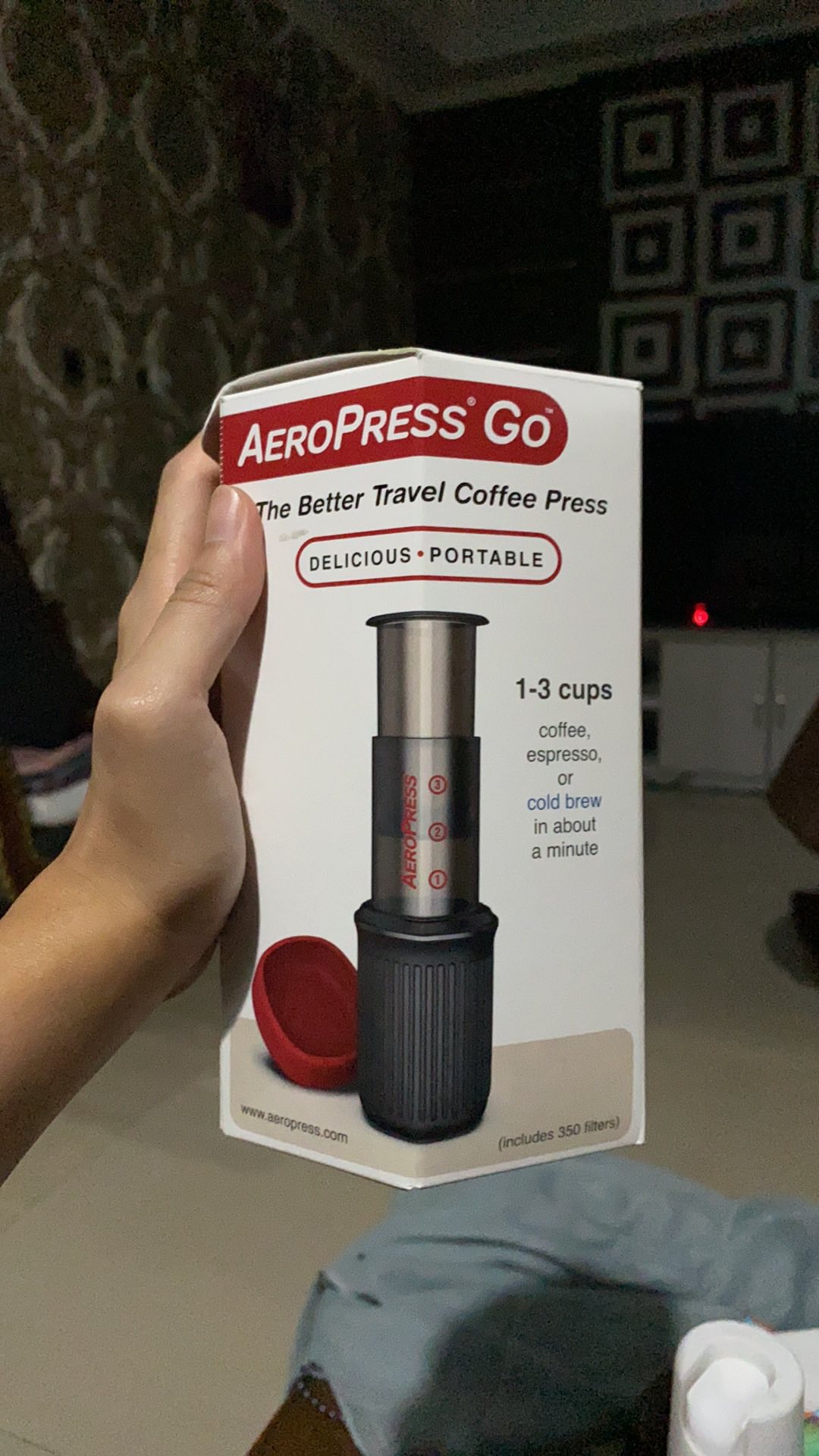 Aeropress Go Travel Free Steel Metal Filter Coffee Press Portable Cold Brew Maker