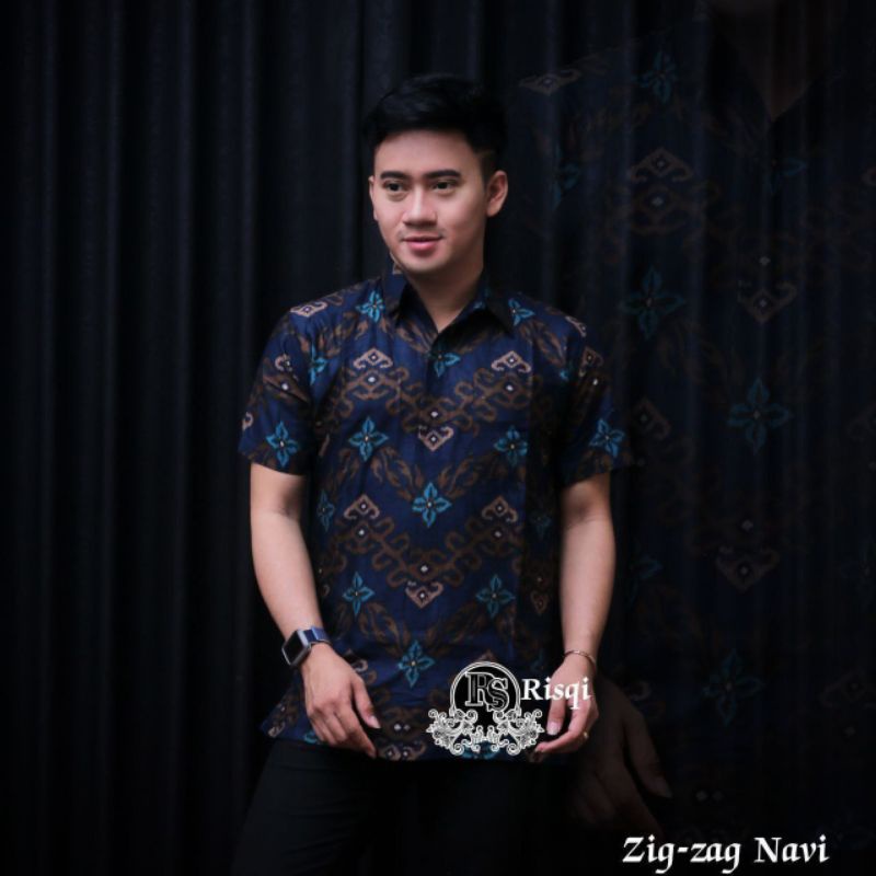 KEMEJA BATIK PRIA LENGAN PENDEK KEKINIAN SIZE M L XL XXL BSWART Ready sragam