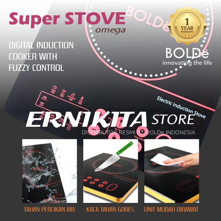 BOLDe SUPER STOVE OMEGA - Kompor Elektik Digital Fuzzy Control Slim Design