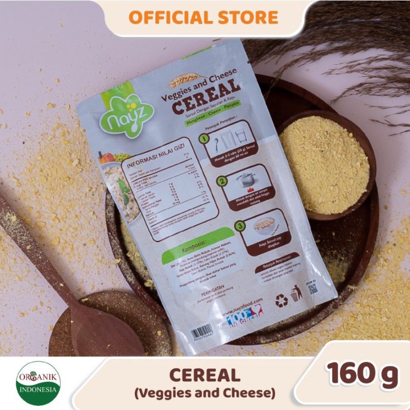 NAYZ CEREAL 160 gr Oatmeal Baby Fruit Veggie | Bubur Oats MPASI Bayi