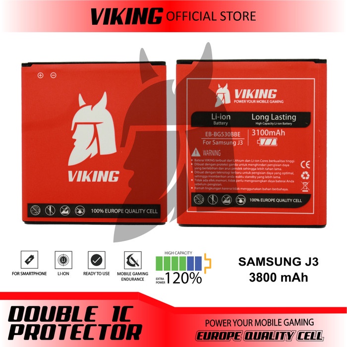 TERBARU- BISA COD BATERAI VIKING SAMSUNG GALAXY J2 PRIME DOUBLE POWER