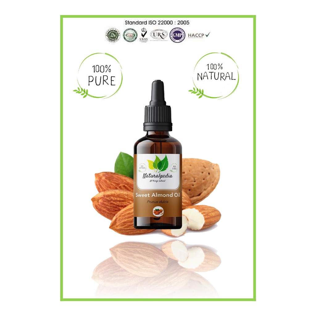 Pure Sweet Almond Oil / Minyak Kacang Badam Murni 30ml Carrier Oil