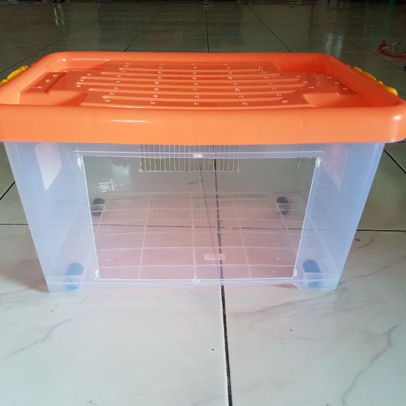 Kontainer Container Box Modif akrilik kandang hamster landak mini reptil 45L