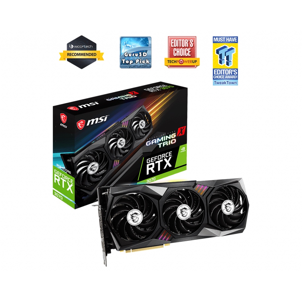 VGA MSI GeForce RTX 3070 GAMING X TRIO NVIDIA RTX3070 LHR VERSION