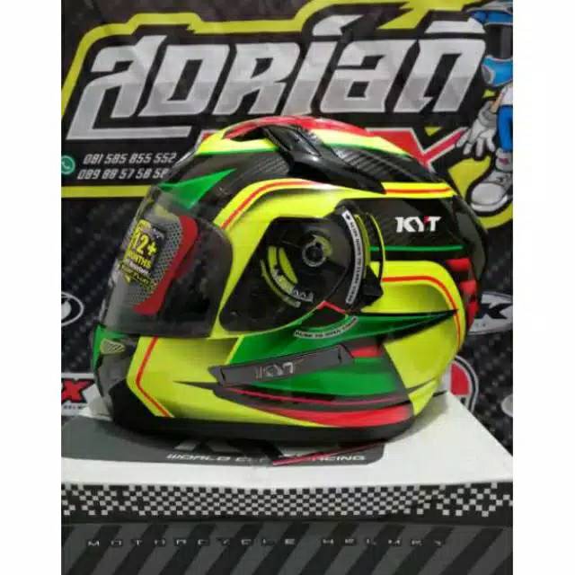 HELM KYT K2RIDER SUPERFLUO MOTIF 2 YELLOW FLUO CARBON BLACK GREEN FLUO HELM TOURING KYT K2 RIDER ORI