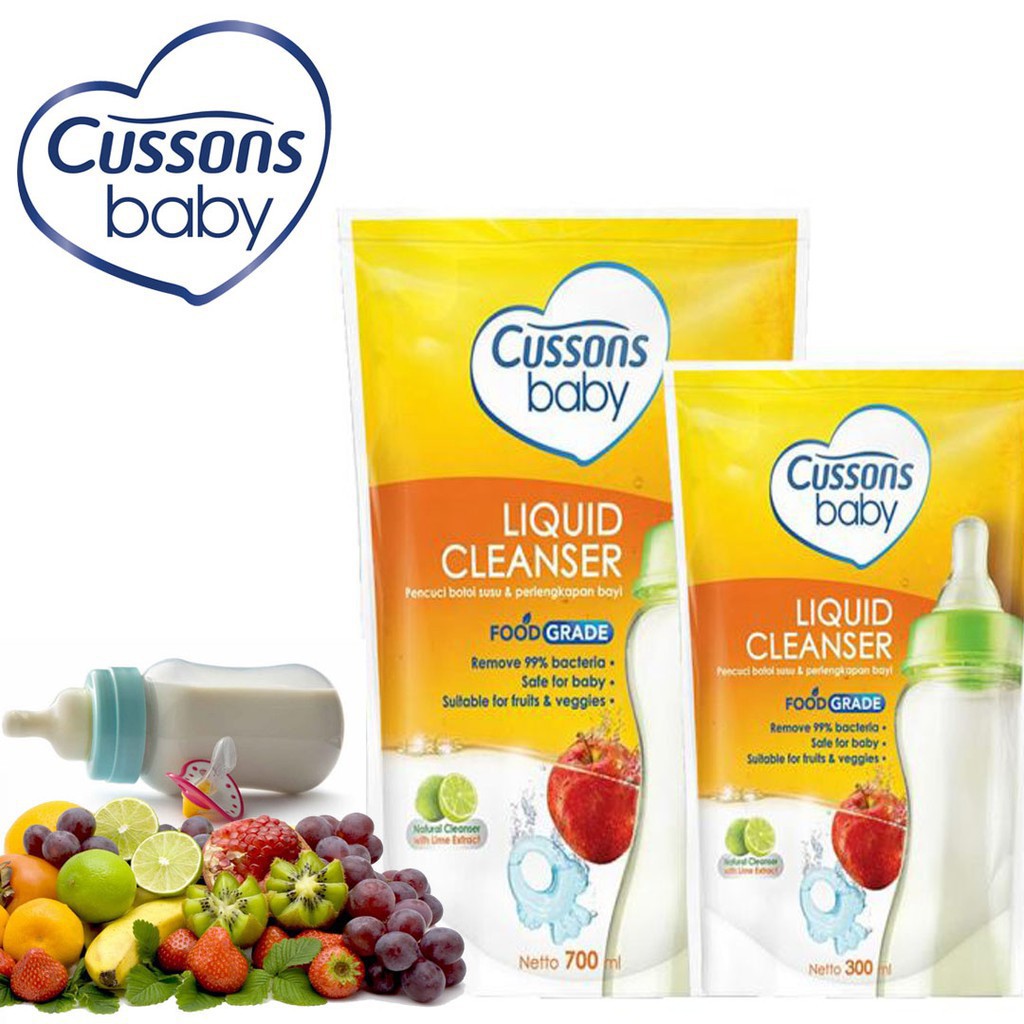 Cussons Baby Liquid Cleanser 700ml + 300ml - Sabun Cuci Botol Bayi