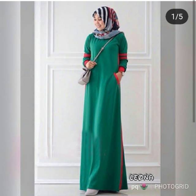 Gamis bahan kaos tebal