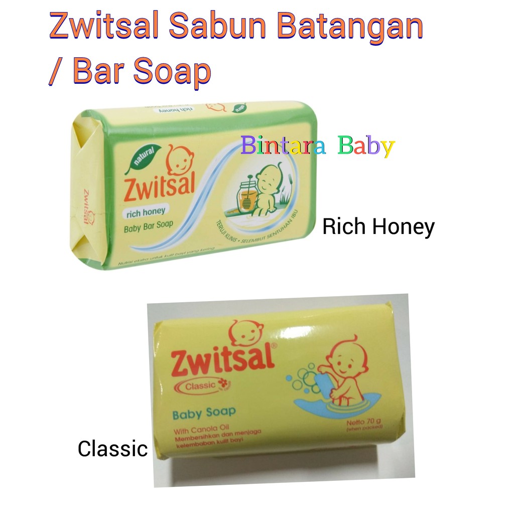 Sabun Mandi Zwitsal Sabun Balok Batangan Natural Rich Honey 70gr/ sabun mandi bayi zwitsal