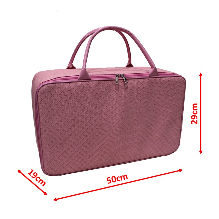 Travel Bag Jumbo Premium - Tas Travel Jumbo (GCPJ Pink) - Tas Pakaian - Travel Bag Wanita -Travel Bag Kulit PU waterproof