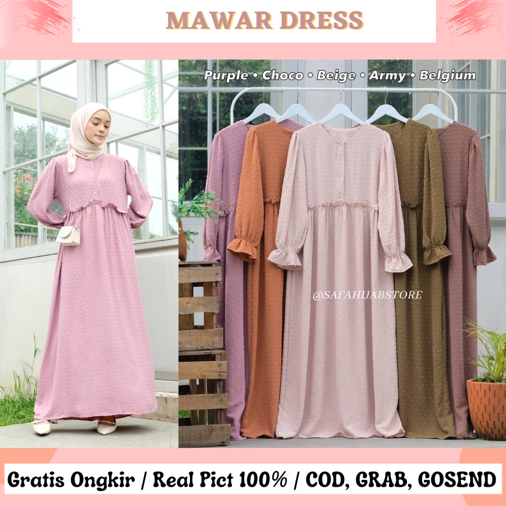 MAWAR DRESS / DRESS RAYA / DRESS SIMPLE / DRESS KONDANGAN