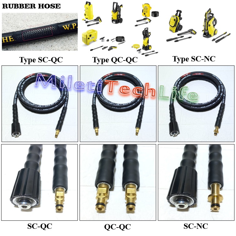 Selang Karcher K1 K2 K3 K4 K5 Rubber 10meter Jet Cleaner High Pressure Hose K Series 10m 10 meter