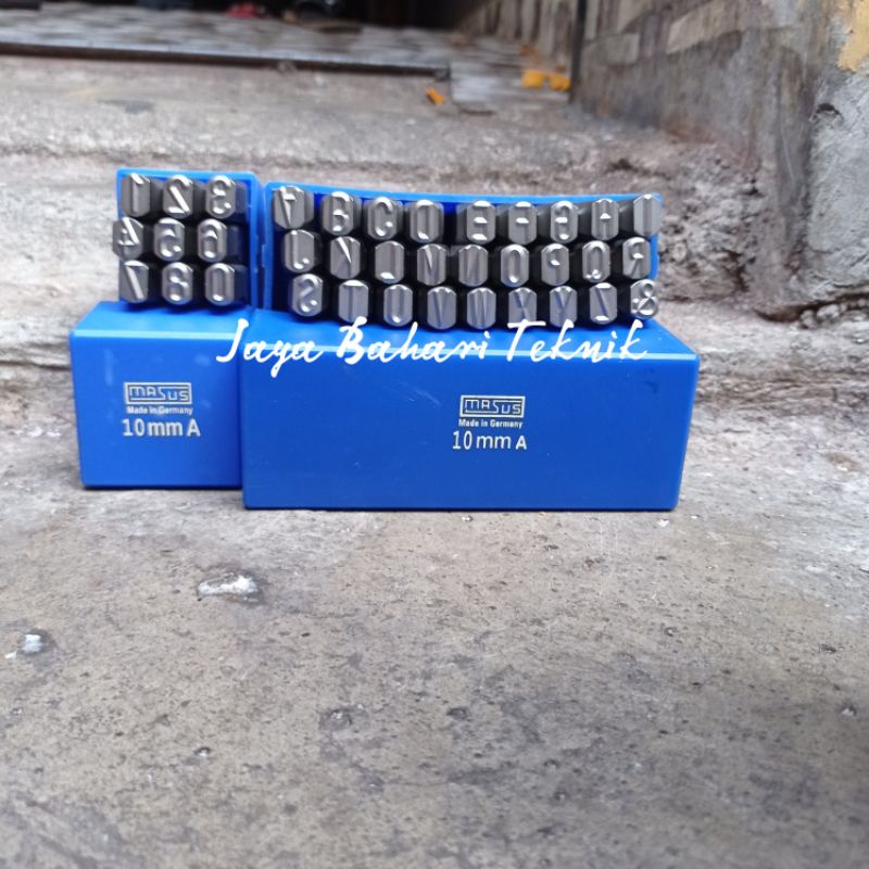 masus Germany 10mm huruf dan angka ketok 10 mm set stump punch