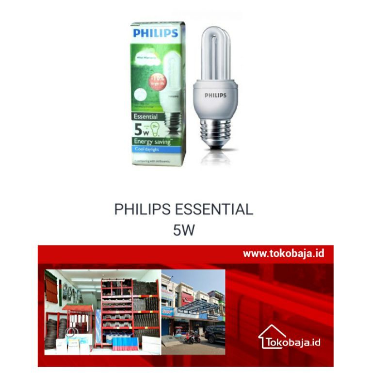 lampu philips essential 5watt