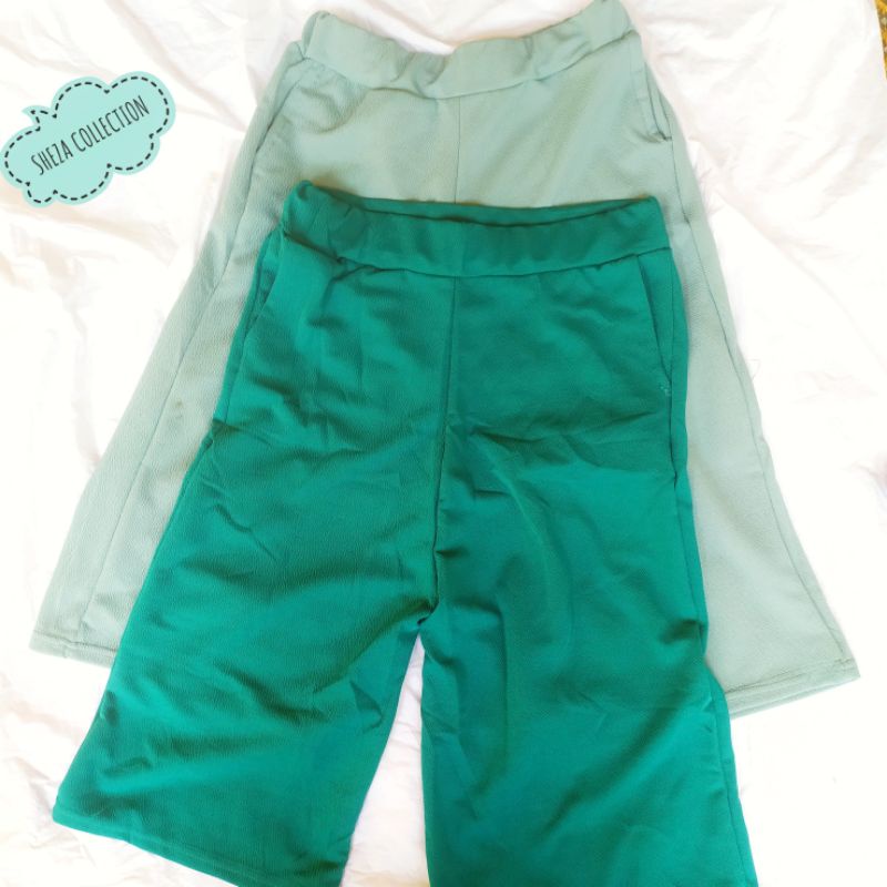 CELANA PENDEK BIG SIZE BAHAN CREPE GREEN SERIES