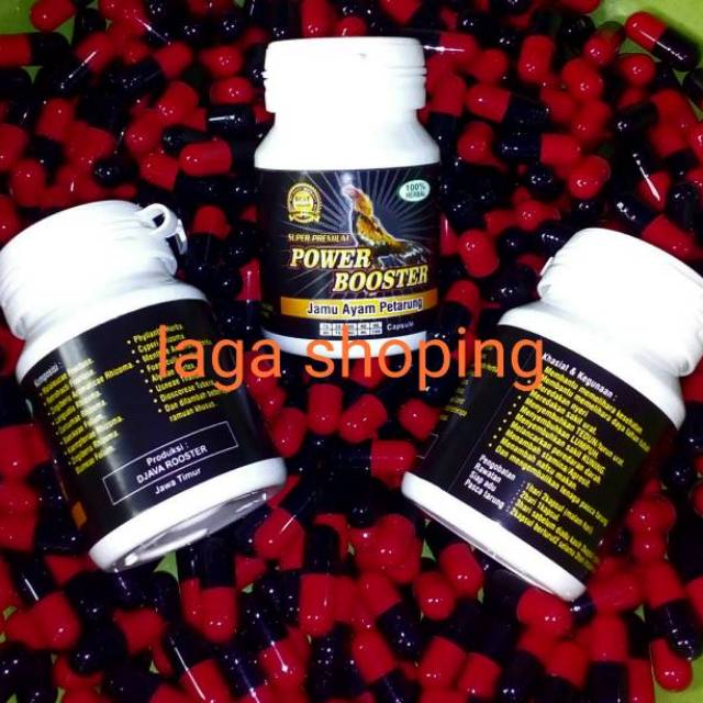 Power booster black isi 25 butir jamu kamlang tenaga ayam ber doping