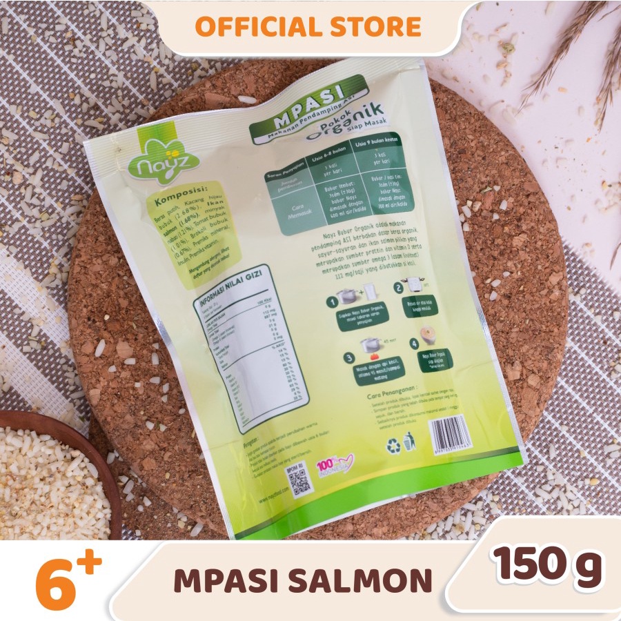 Nayz - MPASI Pokok Organik Siap Masak Rasa SALMON 150g