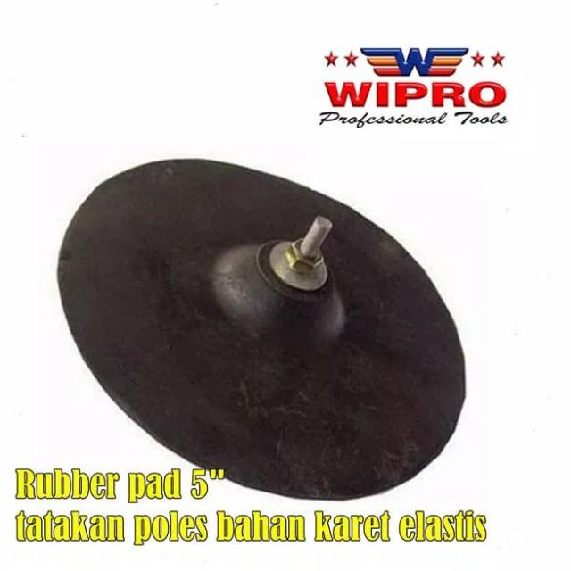 Tatakan Poles 5" Wipro/ Elastic Rubber Pad/ Sanding Pad bahan Karet Elastis/ Sanding Rubber Pad