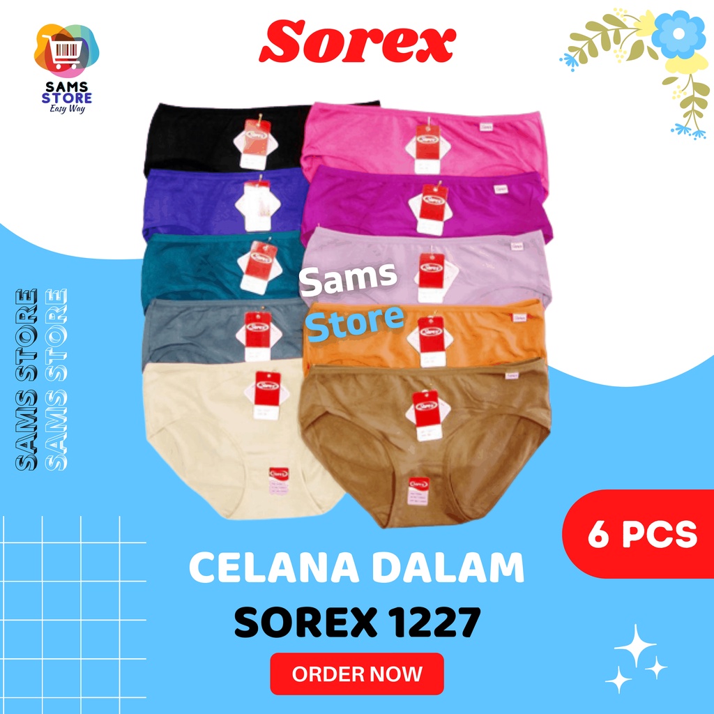 CD Sorex 1227 Mini Lusinan Celana Dalam Wanita Dewasa Sorek Isi 6 / Underwear Daleman Cewek Super So