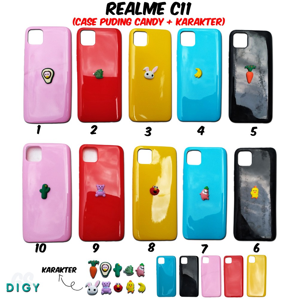 Case Candy plus 3D Karakter Softcase REALME C11 Case Candy Jelly Karakter