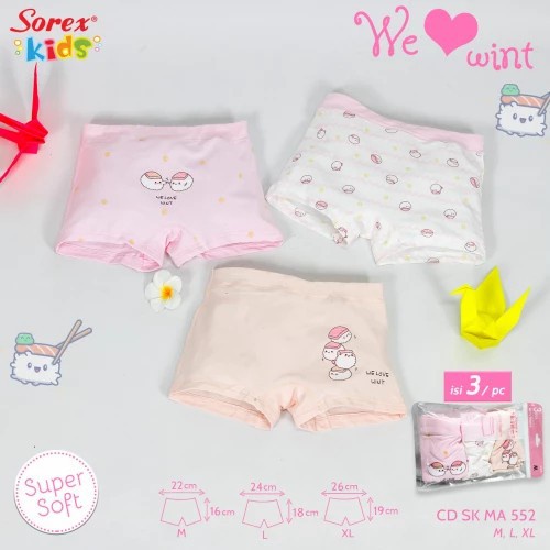 BOXER CD CEWEX SOREX HP 787 - 1  Celana Dalam Cewek  bokser girl pendek short dalaman cewe