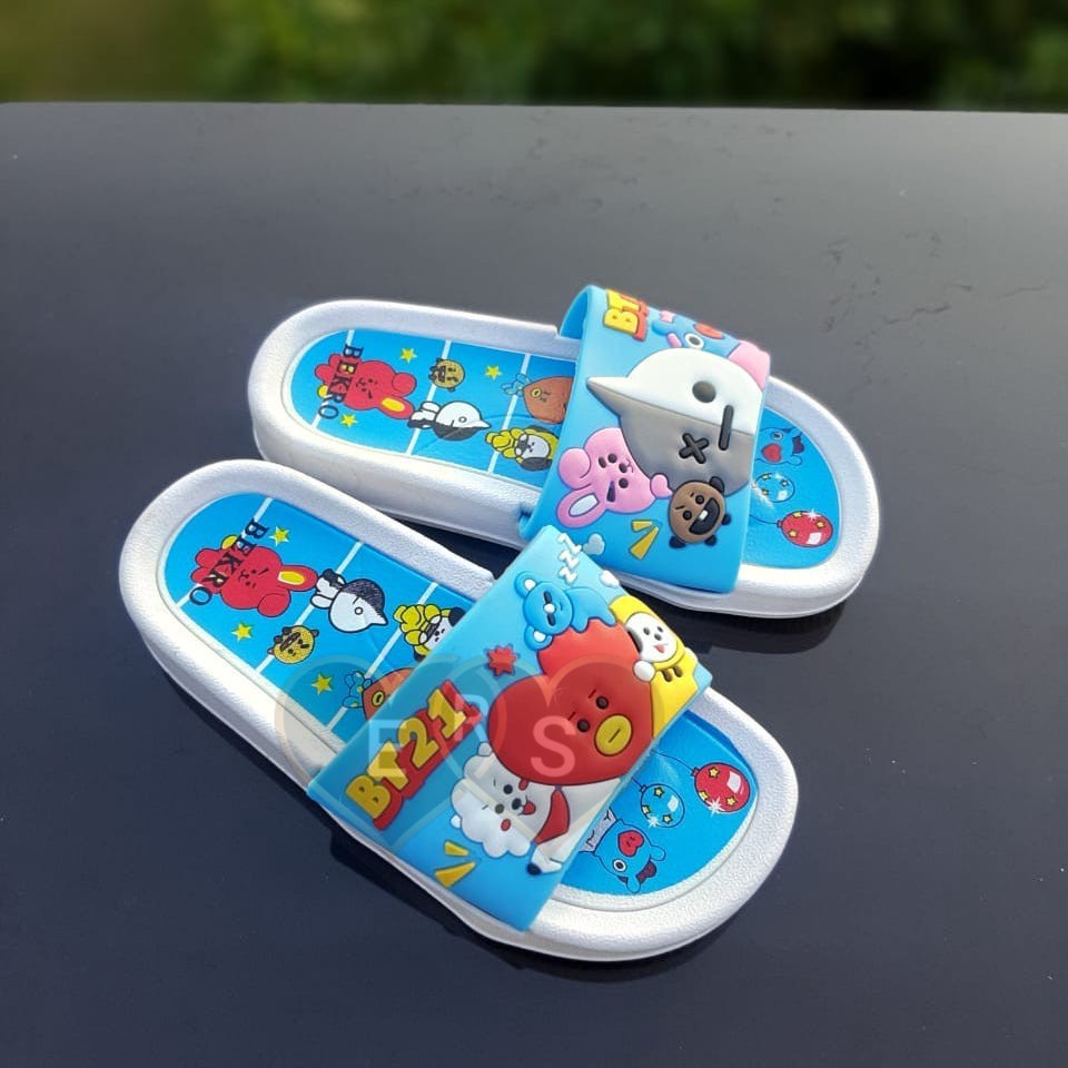 TOKOERS B08 Sandal Anak Import Perempuan Umur 2 3 4 5 6 7 8 tahun - Bekro Karakter BT21