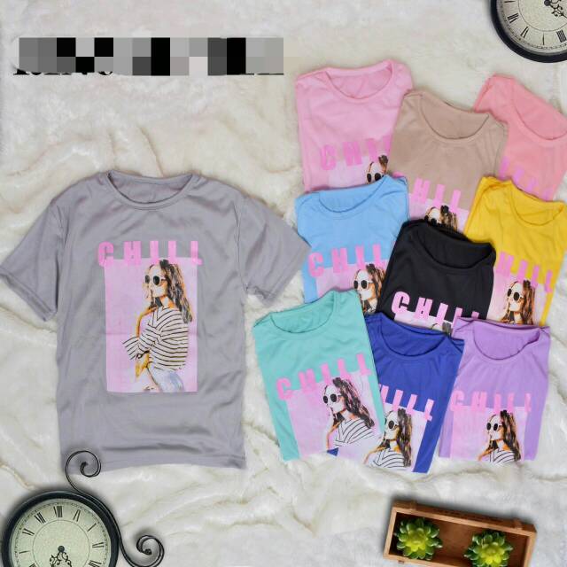 TSHIRT /KAOS CHILL 11 WARNA