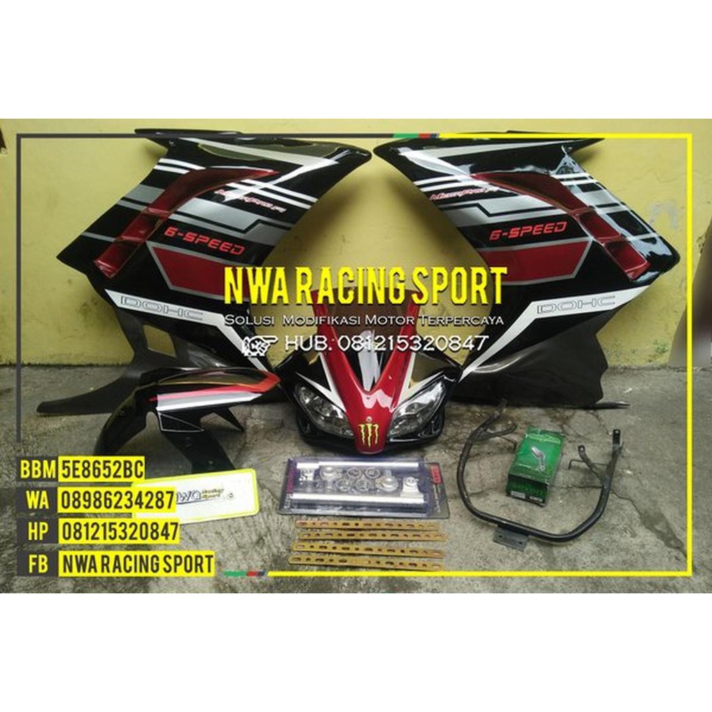 Full Fairing R125 For Honda New Megapro Accessories Shopee Indonesia