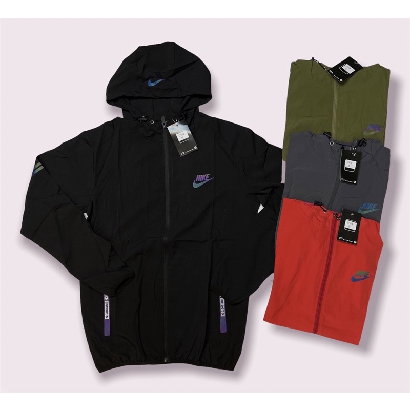 JAKET PARASUT MICRO HOODY IMPORT NIKE OLAHRAGA RUNNING
