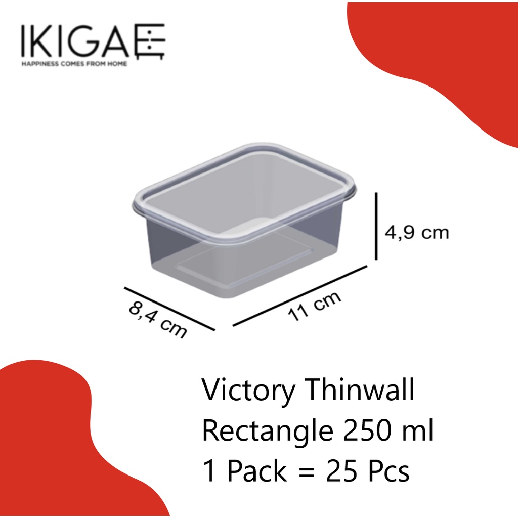 VICTORY THINWALL RECTANGLE / TEMPAT MAKANAN PERSEGI PANJANG