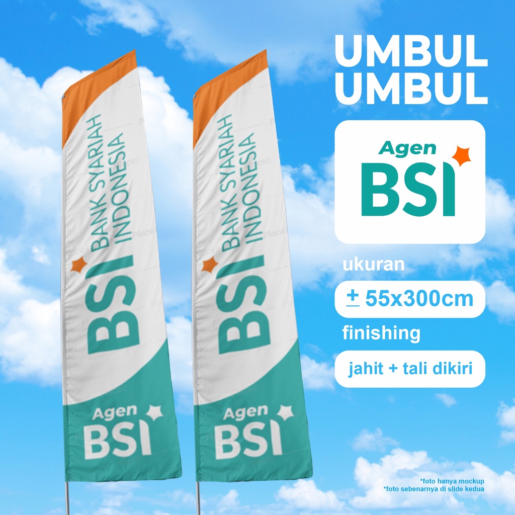 Umbul umbul Agen BSI Smart ( Bank Syariah Indonesia )