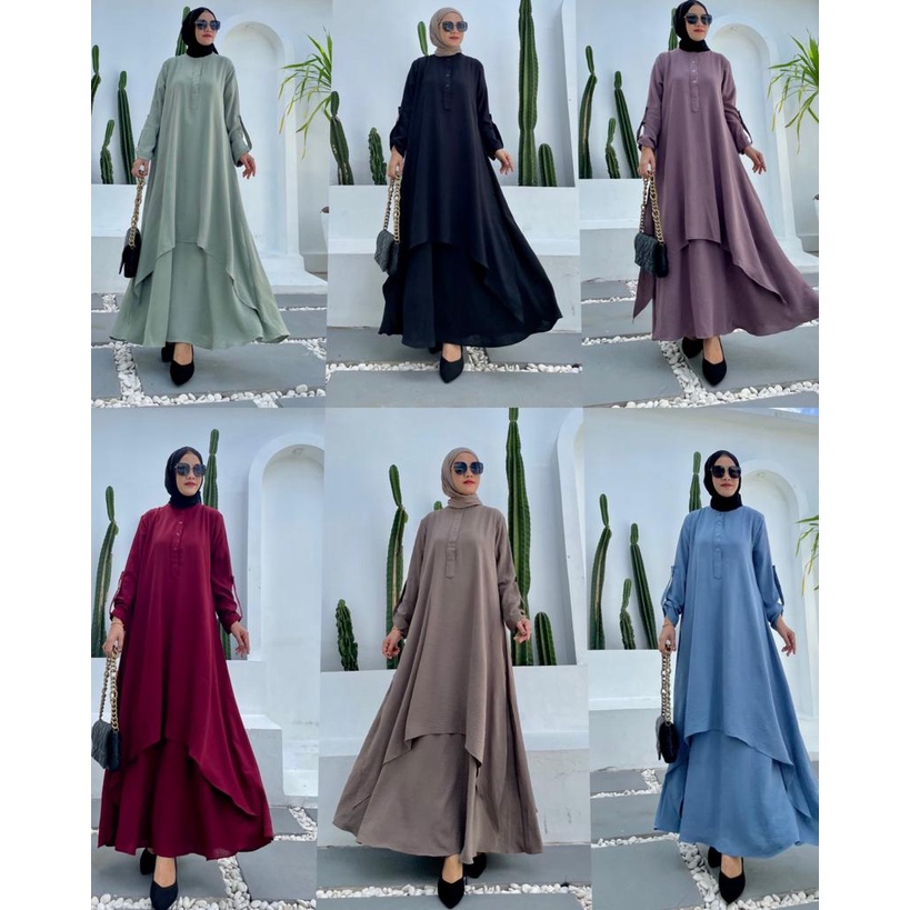 Qilla Dress by Syafeera Syar'i ORI Gamis syari Original Kekinian Terlaris Termurah Bestseller best s
