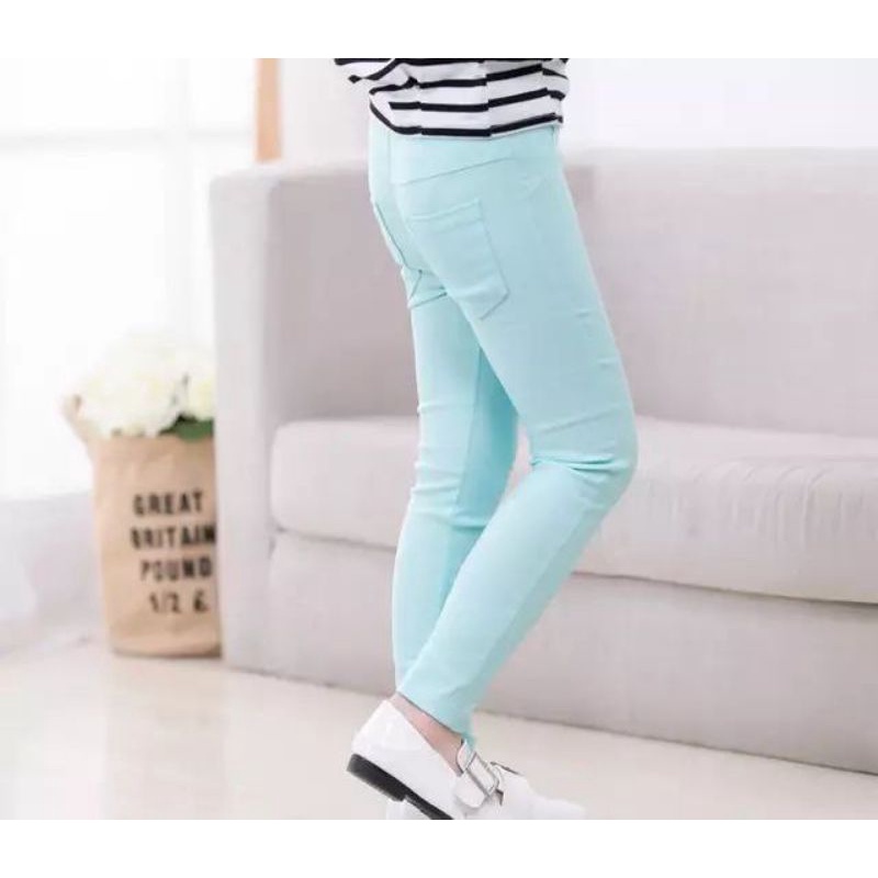 Legging Anak Semi denim Perempuan Impor 3-9 tahun/Celana Legging anak perempuan Import