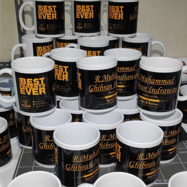 Mug/Gelas Custom Import + Box + Bubblewrap