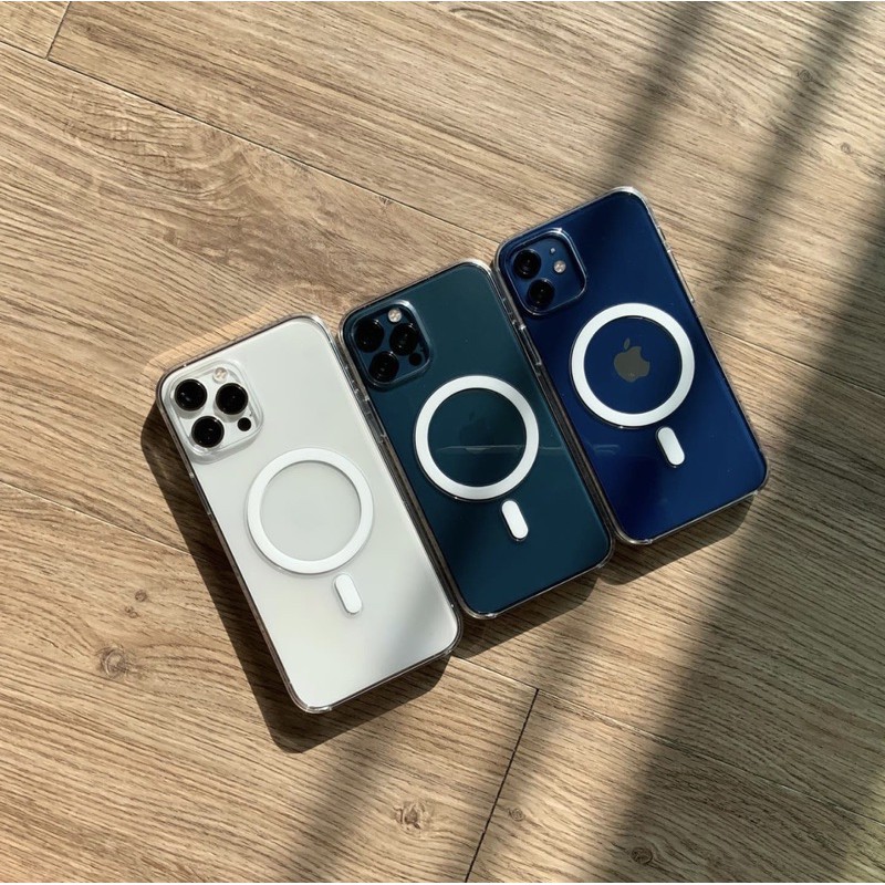 Transparent Magnetic Wireless Magsafe Soft Hard Case