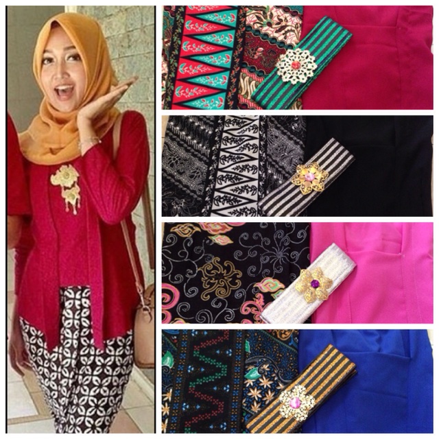 Set kebaya jadi kutubaru polos