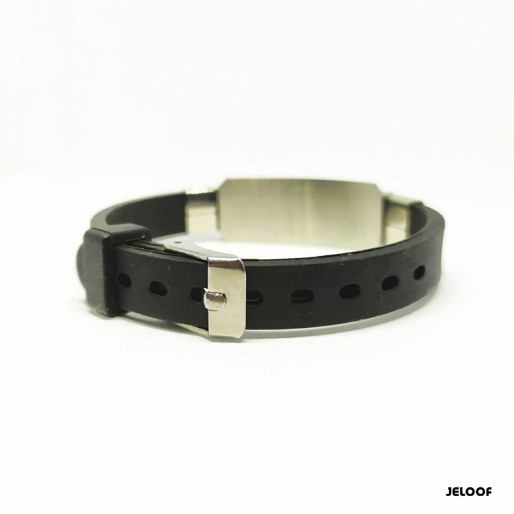 Jeloof Gelang Salib Strap Silicon SGS | SGS Bracelet Stainless Steel