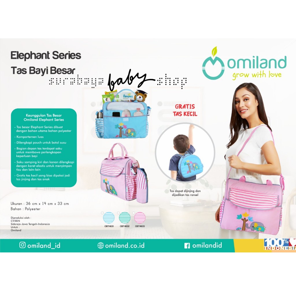 TAS BESAR ELEPHANT SERIES + FREE TAS KECIL OBT463