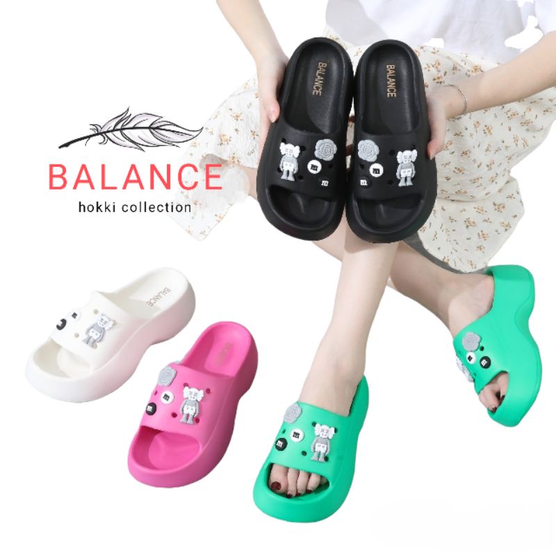 Sandal viral wedges  korean style import BALANCE