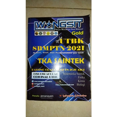 Preloved wangsit jeroan ayam gold saintek 2021 murah