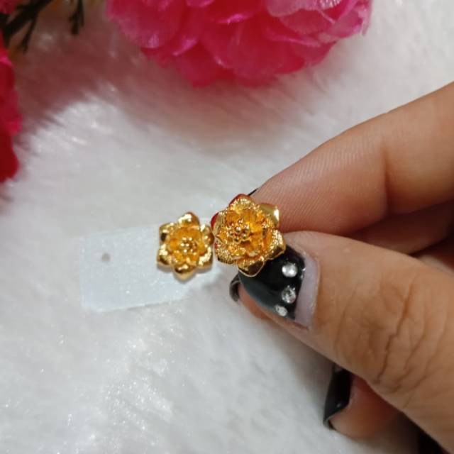 Anting rose emas 24k gold xuping 02