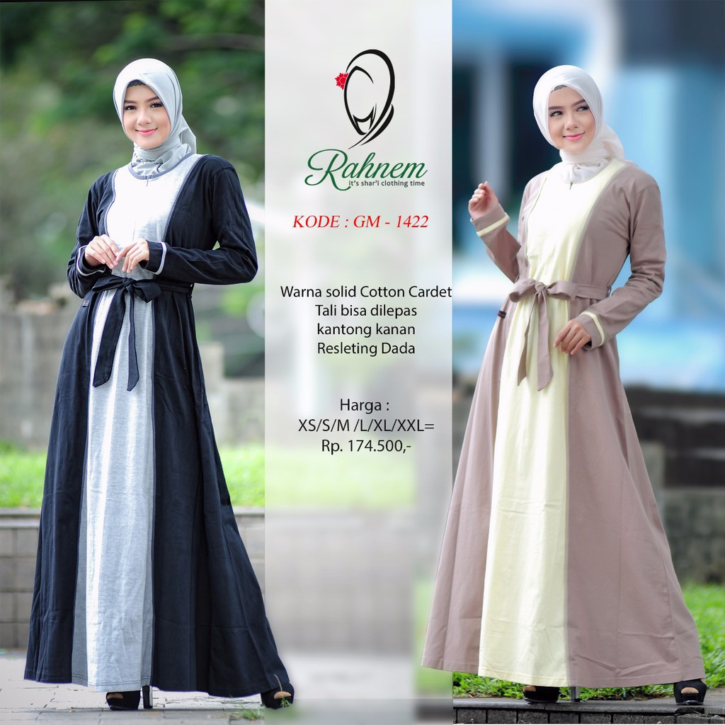 GAMIS GM 1422 HITAM ||  RAHNEM