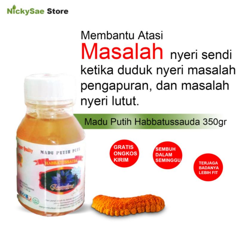 

Madu Putih Habbatussauda 350gr