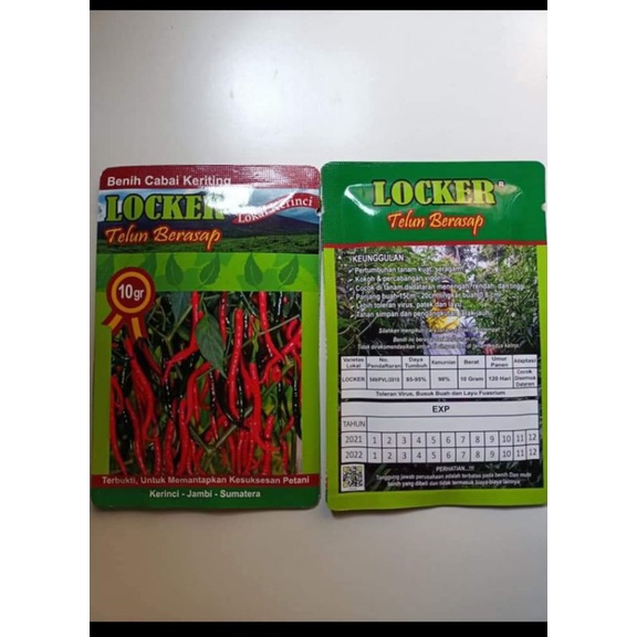 BIBIT CABAI LOCKER, BIBIT UNGGUL CABAI KRITING LOCKER 100%ASLI LOKAL KERINCI